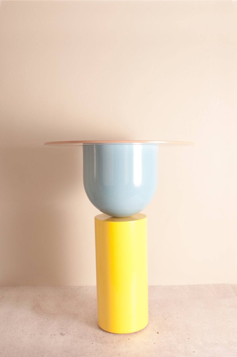 Endo Side Table 1 - Pink, Blue & Yellow